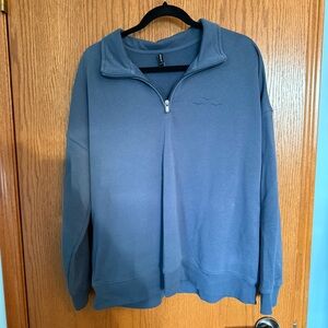 Lazypants Women’s Quarter Zip Sweater in Blue
